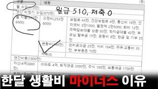 월급 510만원 외벌이 가족 한달 생활비(저축 0원, 마이너스 재정, 4인가족, 결혼 7년차)