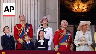 Royal family, including Princess Kate, watch fly-past from Buckingham Palace