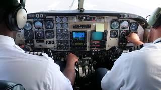 Takeoff from Nassau in a Flamingo Air Beech 99