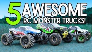 5 of THE BEST 1/10 RC Monster Trucks in 2024!