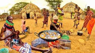 African Village Life of One Husband With His 3 Wives and 24 Children Together/Life Documentary