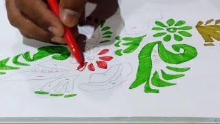 flower paintings | how to easy flower draw colour painting ideas tv #2