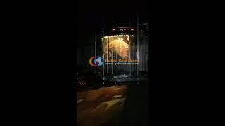 Diameter 5m Digital Water Curtain with Projector Testing Video  - GO Fountain