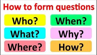 Who, What, Where, When, Why & How| Learn with examples