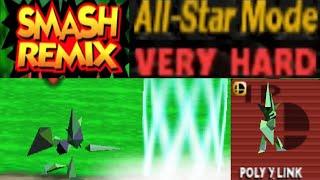 Smash Remix - All Star Mode Gameplay with Polygon Young Link (VERY HARD)