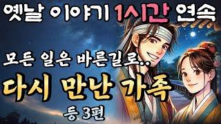 중간광고 없는 옛날이야기 1시간 연속 /사필귀정 '모든 것은 결국 바른 길로 돌아간다', 점보 남편 곰보 부인 13화 등 3편/설화, 민담/오디오북