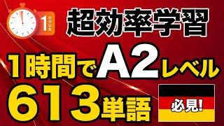 【超効率】ドイツ語A2レベルの613単語を１時間で覚える！