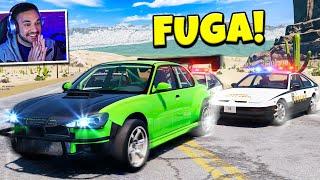 DEI a FUGA MAIS LONGA da HISTÓRIA SEM CHECKPOINTS! BeamNG.drive (1 chance)