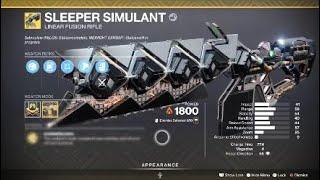 Sleeper Simulant Exotic Weapon & Catalyst – Destiny 2