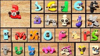 #abcd #diy I MADE ALL LOWERCASE ALPHABET LETTERS. ASMR STOP MOTION. Amazing small figures with clay.