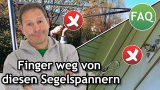 Sonnensegel befestigen: VERMEIDEN Sie diese 3 Spannmaterialien | FAQ ️ Pina