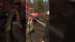 Frustrated Alberta farmers fight wildfires on their own #shorts