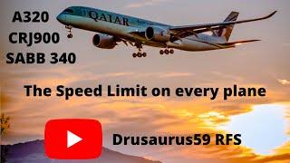 The Speed limit of EVERY plane in RFS|A320, CRJ900, Sabb340|- HD