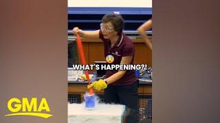 Passionate professor's physics demonstrations go viral