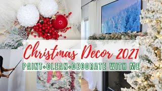 CHRISTMAS 2021/House updates-Paint+Clean & Decorate with me||InspirationbyCP