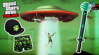 GTA Online Halloween 2024 - Alien UFO Sightseeing (UFO Hat, Boxers & The Shocker)