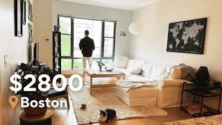 $2800 Boston Apartment Tour | Minimal, Clean & Bright Vibes