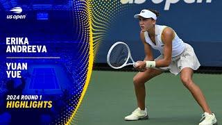 Erika Andreeva vs. Yuan Yue Highlights | 2024 US Open Round 1