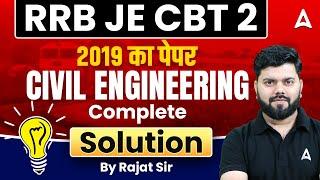 RRB JE CBT 2 | Civil Engineering Complete 2019 Paper Solution | By Rajat Sir