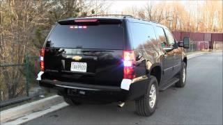 Whelen and SoundOff lights on a Suburban SWAT vehicle