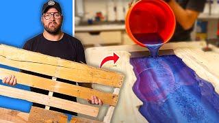 I Build A River Table from FREE Pallets….. will it sell?