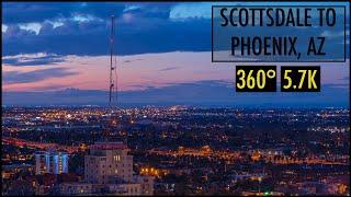 Scottsdale to Phoenix, Arizona - VR 360 - 5.7K - Driving Tour - Old Town and Camelback Rd