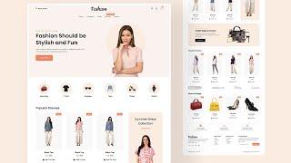 Create A Responsive Ecommerce Shopping Website Design Using HTML CSS And JavaScript