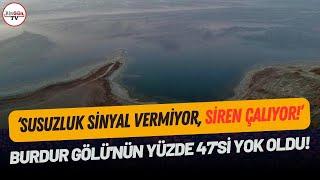 Burdur Gölü'nün yüzde 47'si yok oldu! | Kuruyan göl, yaşanan kuraklığı gözler önüne serdi!