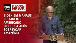 Biden em Manaus: presidente americano discursa após sobrevoar Amazônia | AGORA CNN