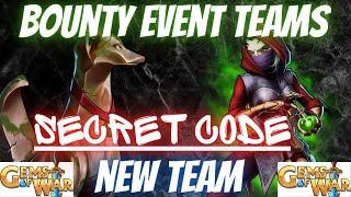 NEW Gems of War Bounty Event Teams Secret Code 2023 | 2 Teams High & Low level for Bounty Hunter