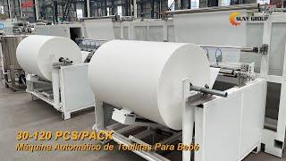 30-120 PCS Máquina Automático de Toallitas Para Bebé (Tela no tejida)