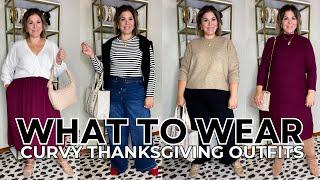 WHAT TO WEAR: Easy Thanksgiving Outfits | Midsize + Plus Size Outfit Ideas | Fall Outfit Ideas