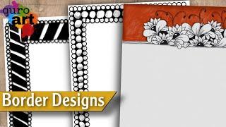 Lace | Border designs on paper | Front Page Design for School Project | Project Work Designs