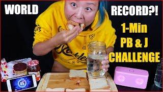 Peanut Butter & Jelly WORLD RECORD Challenge (1-Minute) vs MATT STONIE & Zermatt Neo #RainaisCrazy