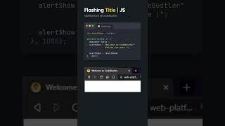 Flashing Title By Using   #css #animation #javascript #codebustler