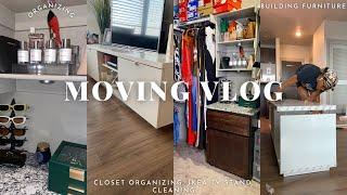 Moving Vlog S4E7️| New IKEA tv stand, Organizing my ENTIRE closet, Cleaning + MORE | Akeira Janee'