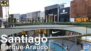  SANTIAGO 4k Walking Tour | Parque Arauco Shopping Center to Parque Araucano on a Saturday night