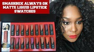 Smashbox Always On Liquid Lipstick Swatches | Try-On