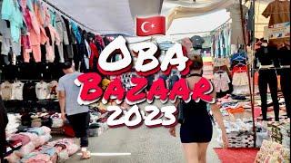 Oba Bazaar Turkey 2023. Fake Market Bazaar walk tour Turkiye. Antalya Alanya Oba Турция Bazar