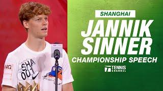 Jannik Sinner's Shanghai Masters Championship Speech | 2024 Shanghai Championship