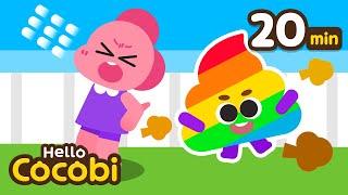 Rainbow Poo Poo Songand More Nursery Rhymes | Kids Song | Hello Cocobi