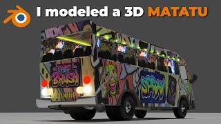 Modeling a Realistic 3D Matatu in Blender 3.2 - With Some Great Background Music!