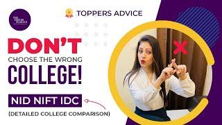 Which is the BEST DESIGN COLLEGE for 'YOU'? NID, NIFT, IDC Comparing Design approach & other factors