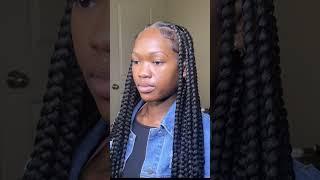 watch me work 4c hair large knotless box braids