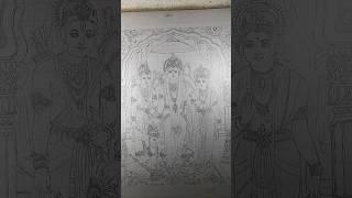 Shree Ram drawing outline with cardboard #shorts #art #drawing