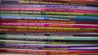 My Uncolored Coloring Books Part 3 Creative Haven & Dover