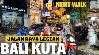 Bali Legian Kuta Indonesia Night Street Walking Tour Today