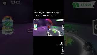 Making a neon triceratops In adopt me and opening rgb box #roblox #rgb