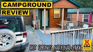 Hot Springs National Park KOA Campground Review | Deluxe Cabin Rental Review & FULL Amenities Review