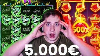 ÉNORME BONUS HUNT A 5 000€ QUI ME RENTA DE MALADE ! 